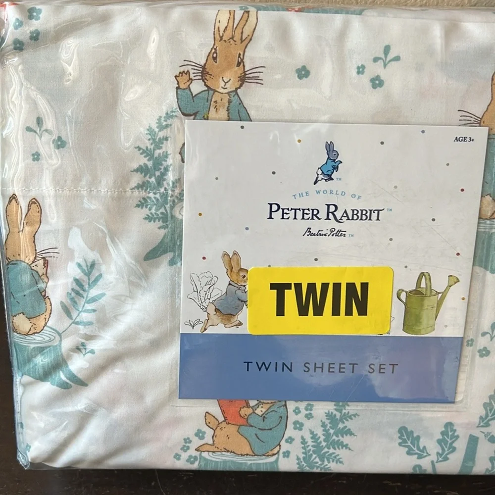 Peter Rabbit Twin Sheet Set New Cotton Easter Spring Floral